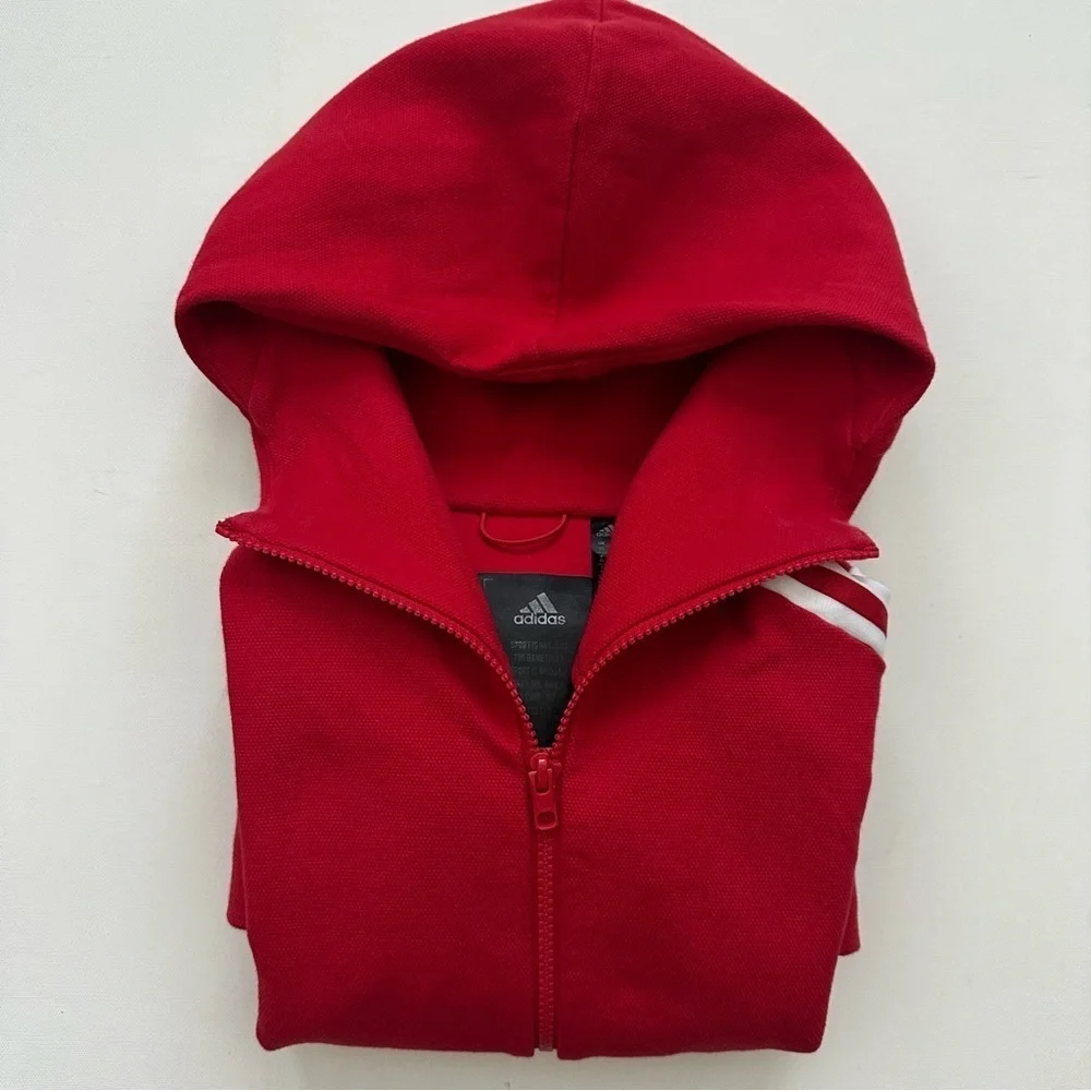 Adidas Red Full-Zip Hoodie Size XS Men